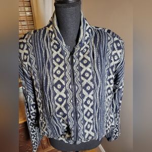 VINTAGE 80'S HALSEY COLLECTION FUNKY BEADED BOMBER JACKET
